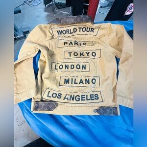 Custom 1 of 1 wheat color Louis Vuitton jacket